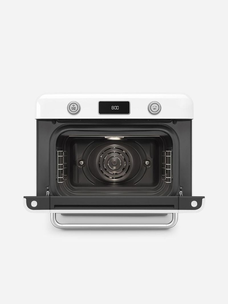 SMEG Retro Countertop Steam Oven 30L Ice White