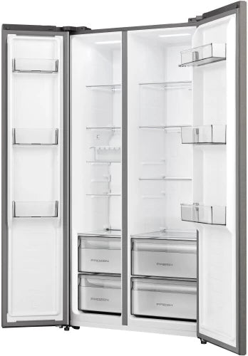 Hisense 543 L Automatic Side by Side Refrigerator A+ (Titanium Silver)