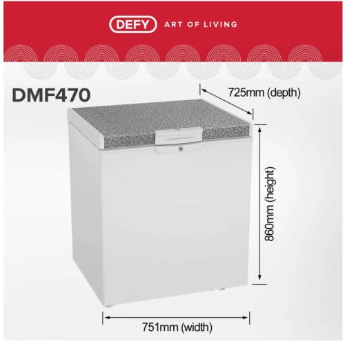 Defy 195 L Single Door Chest Freezer (White)