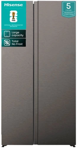 Hisense 543 L Automatic Side by Side Refrigerator A+ (Titanium Silver)