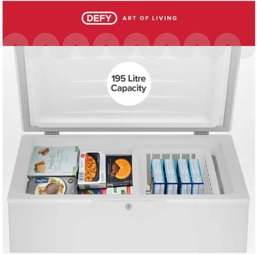 Defy 195 L Single Door Chest Freezer (White)