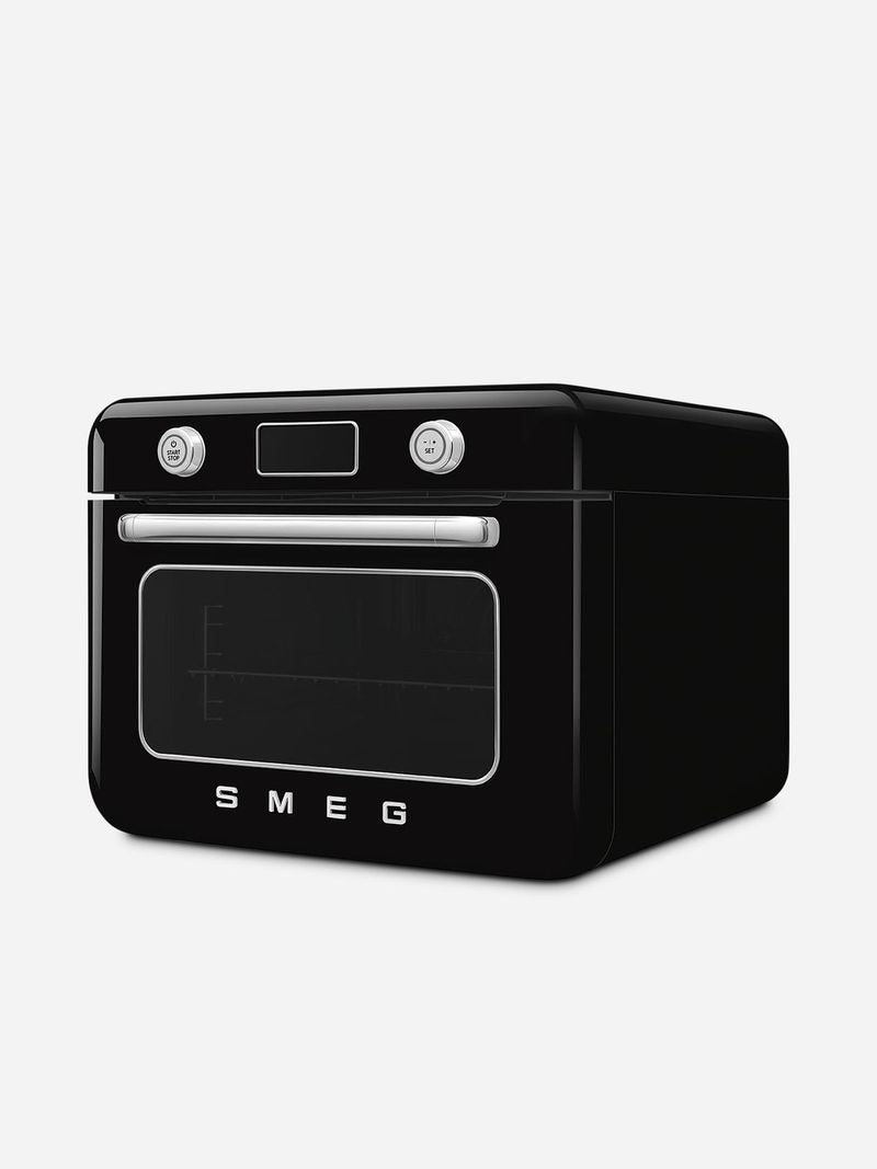 SMEG Retro Countertop Steam Oven 30L Glossy Black