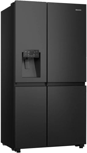 Hisense 601 L Frost Free Side by Side Refrigerator A+ (Black)