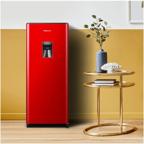 Hisense 177 L Manual Single Door Refrigerator A+ (Red Finish)