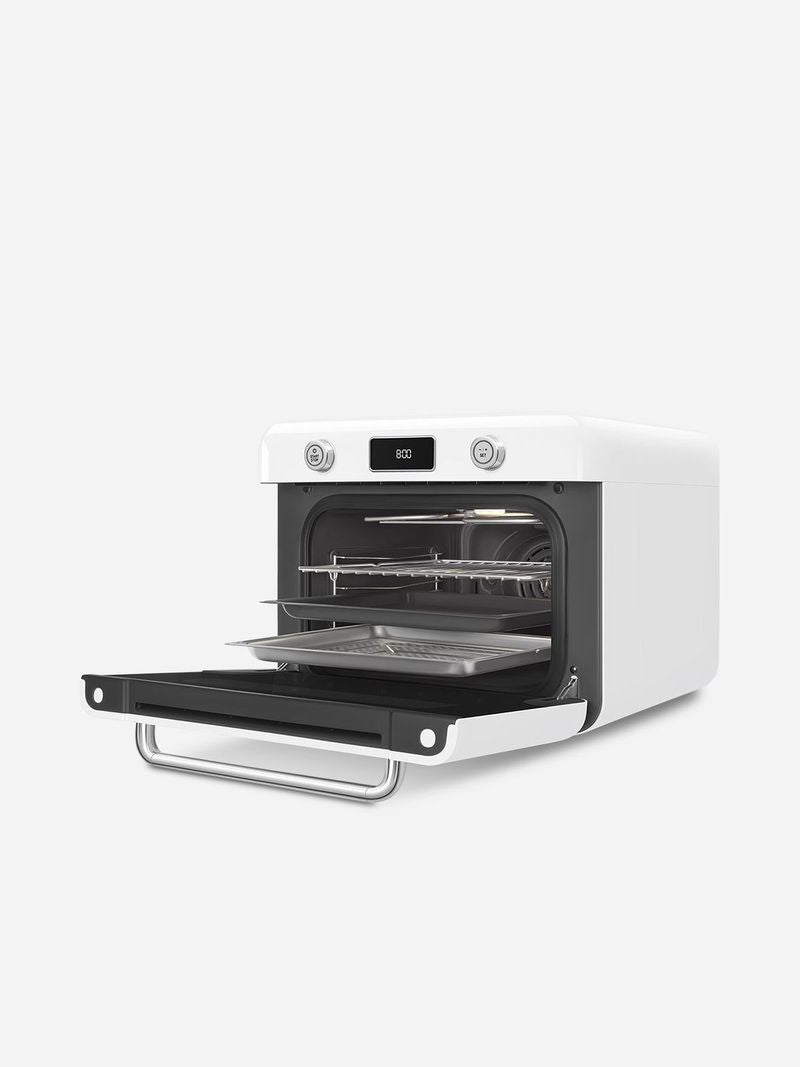 SMEG Retro Countertop Steam Oven 30L Ice White