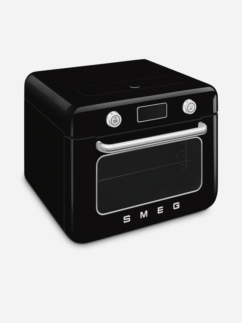 SMEG Retro Countertop Steam Oven 30L Glossy Black