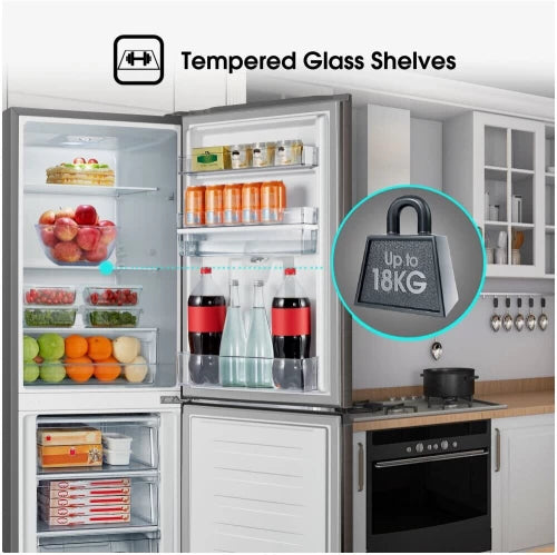 Hisense 222 L Automatic Double Door Bottom Mount Refrigerator (Titanium)