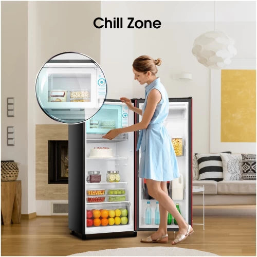 Hisense 177 L Manual Single Door Refrigerator A+ (Red Finish)