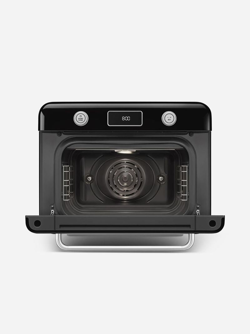 SMEG Retro Countertop Steam Oven 30L Glossy Black
