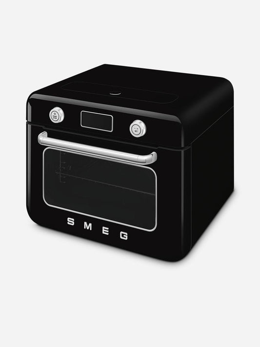 SMEG Retro Countertop Steam Oven 30L Glossy Black