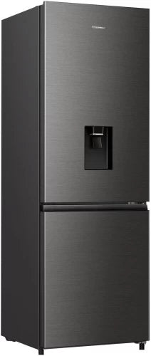 Hisense 323 L Manual Double Door Bottom Mount Refrigerator A+ (Titanium inox)
